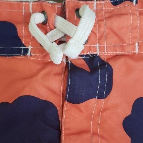 Red Camel Boys Orange Blue Floral Hawaiian Swim Trunk Shorts Size‎ Medium - Picture 5 of 7